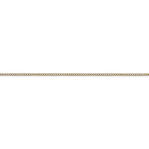14K Yellow Gold 0.5mm Thin Curb Bracelet Anklet Choker Necklace Pendant Chain