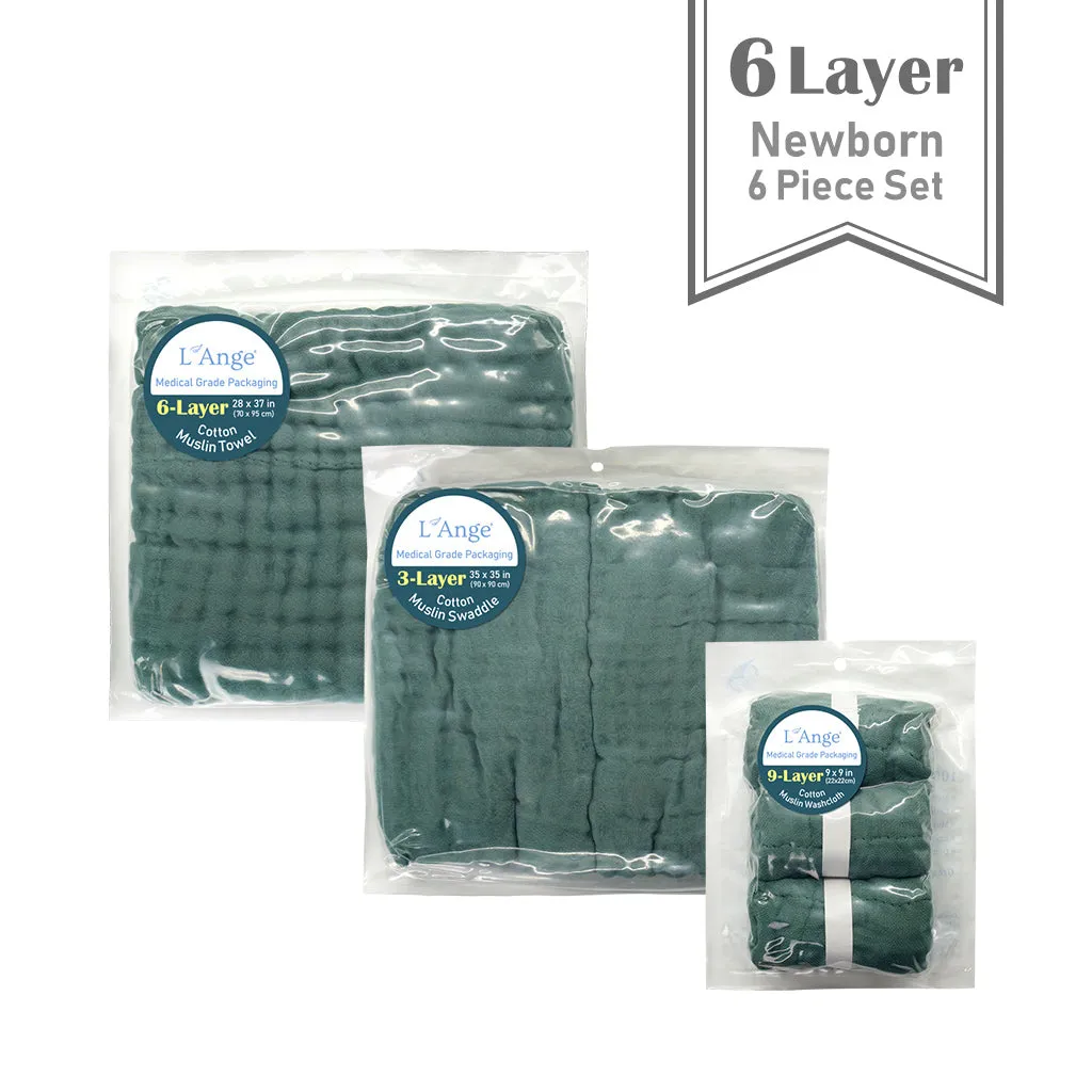 6 Layer Cotton Muslin Newborn Set (6-Piece)