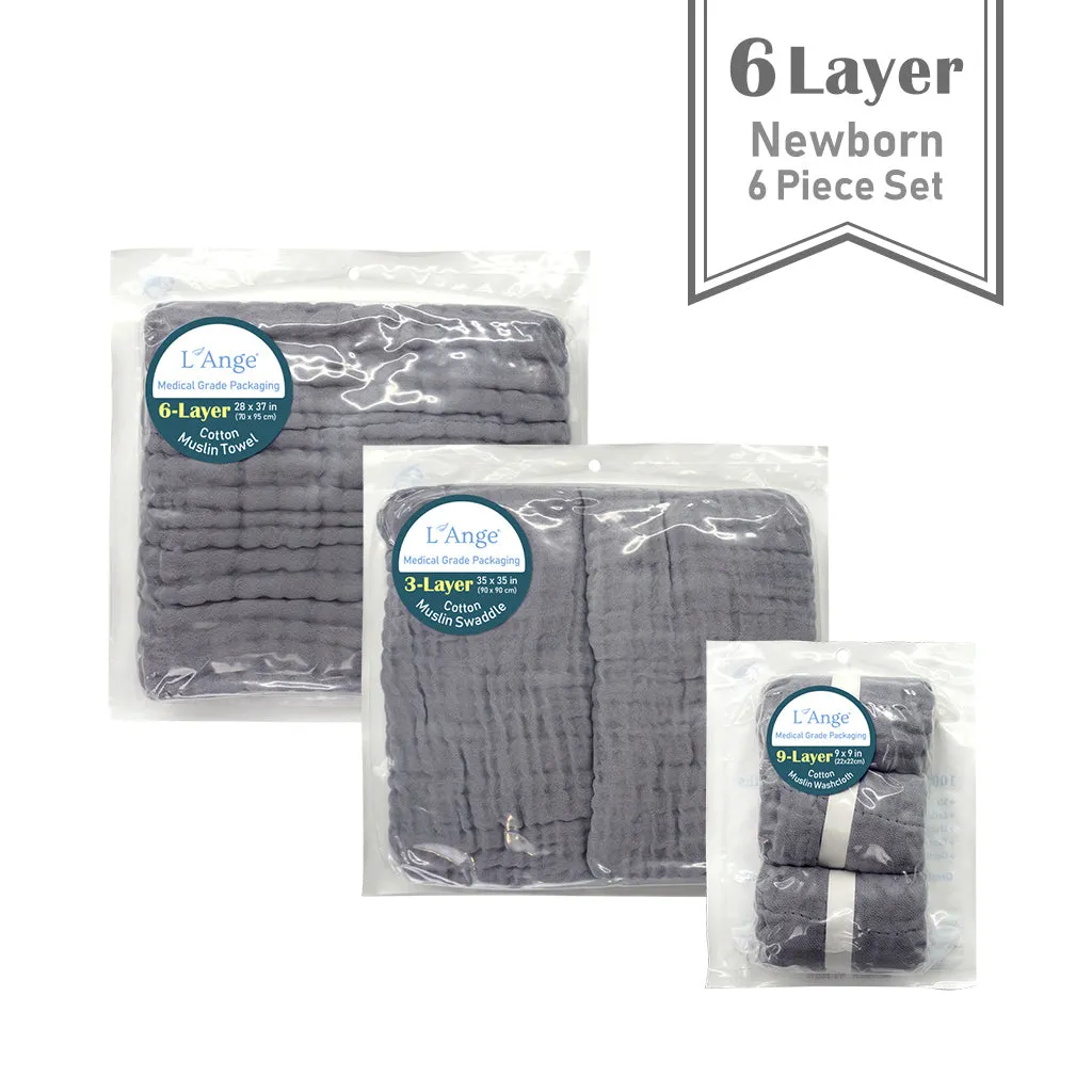 6 Layer Cotton Muslin Newborn Set (6-Piece)