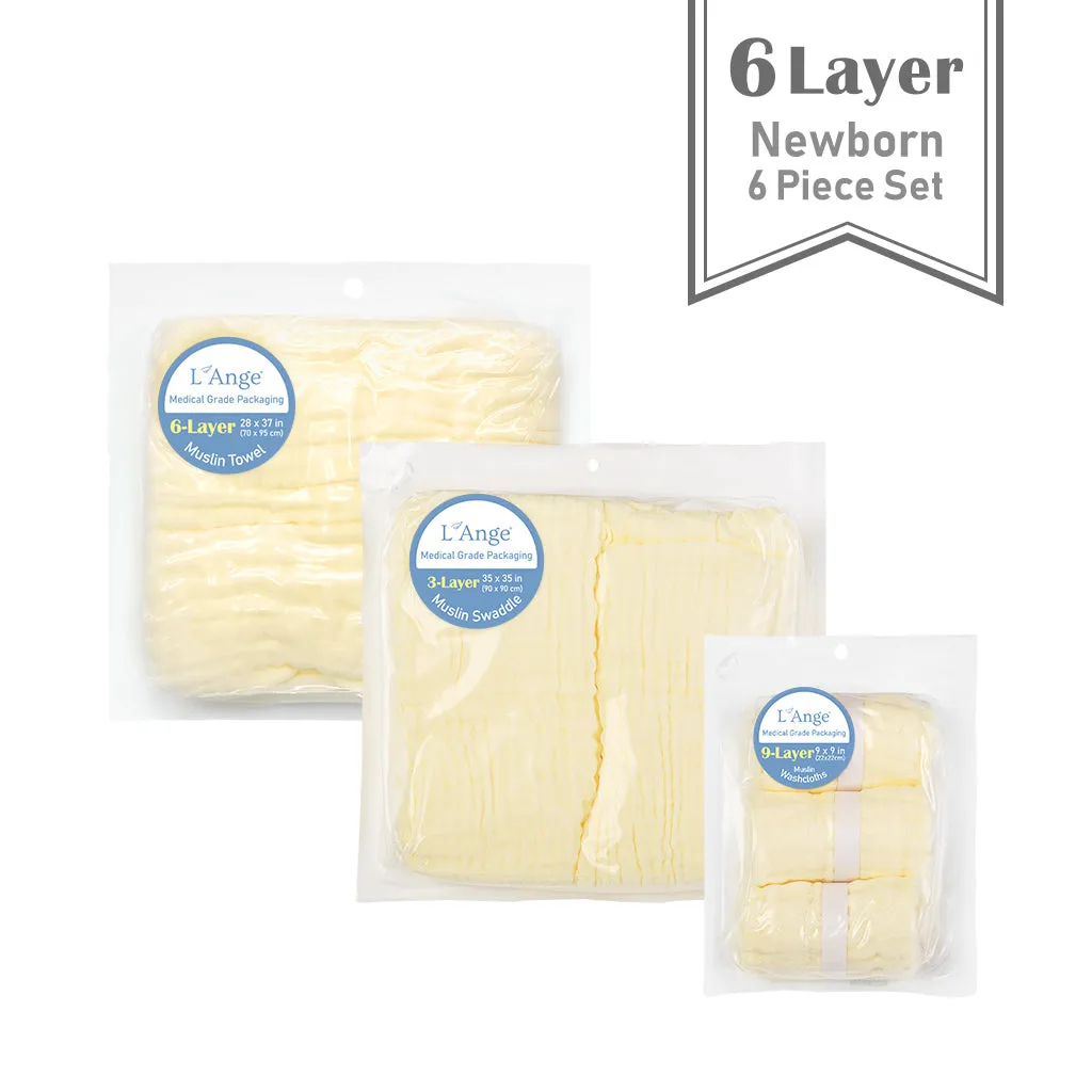 6 Layer Cotton Muslin Newborn Set (6-Piece)