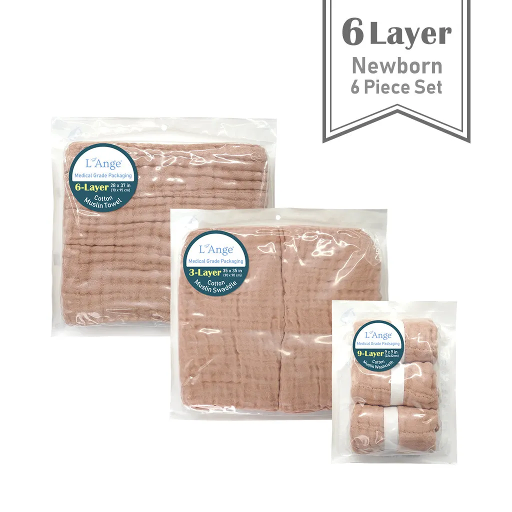 6 Layer Cotton Muslin Newborn Set (6-Piece)