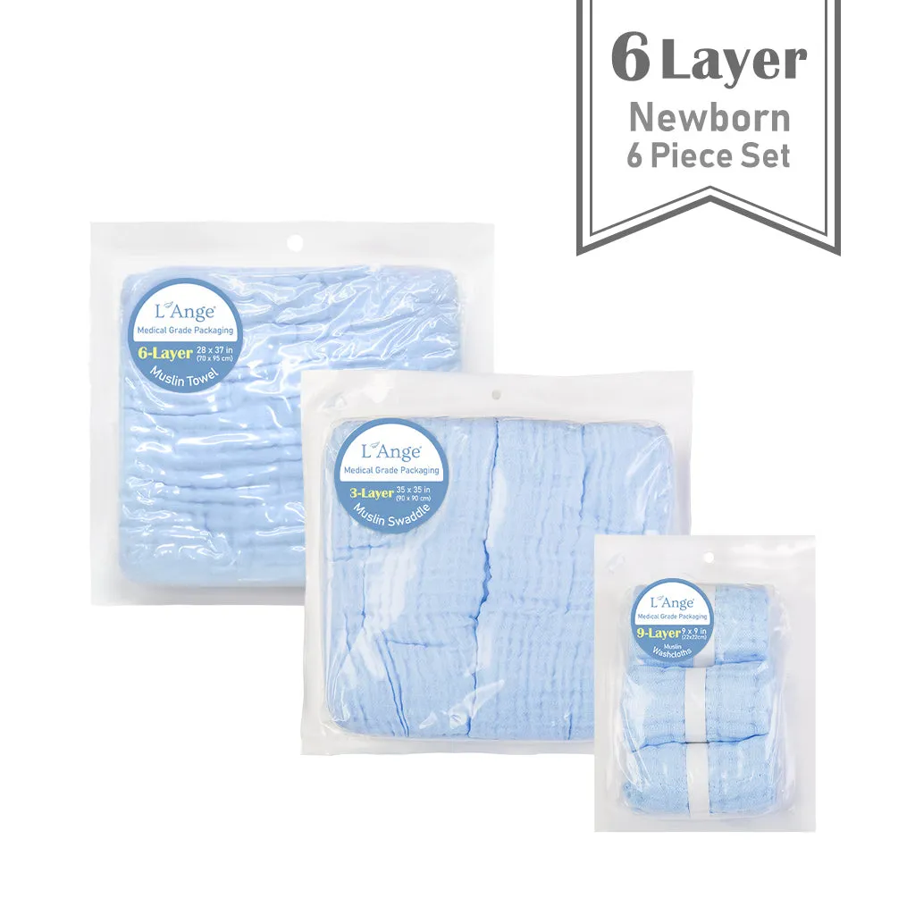 6 Layer Cotton Muslin Newborn Set (6-Piece)