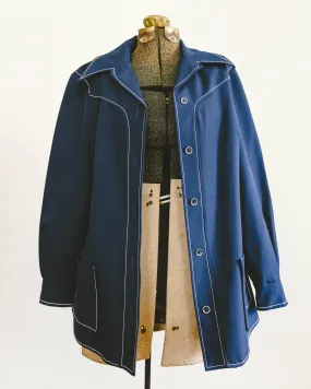 70's Contrast Stitch Shirt Jacket