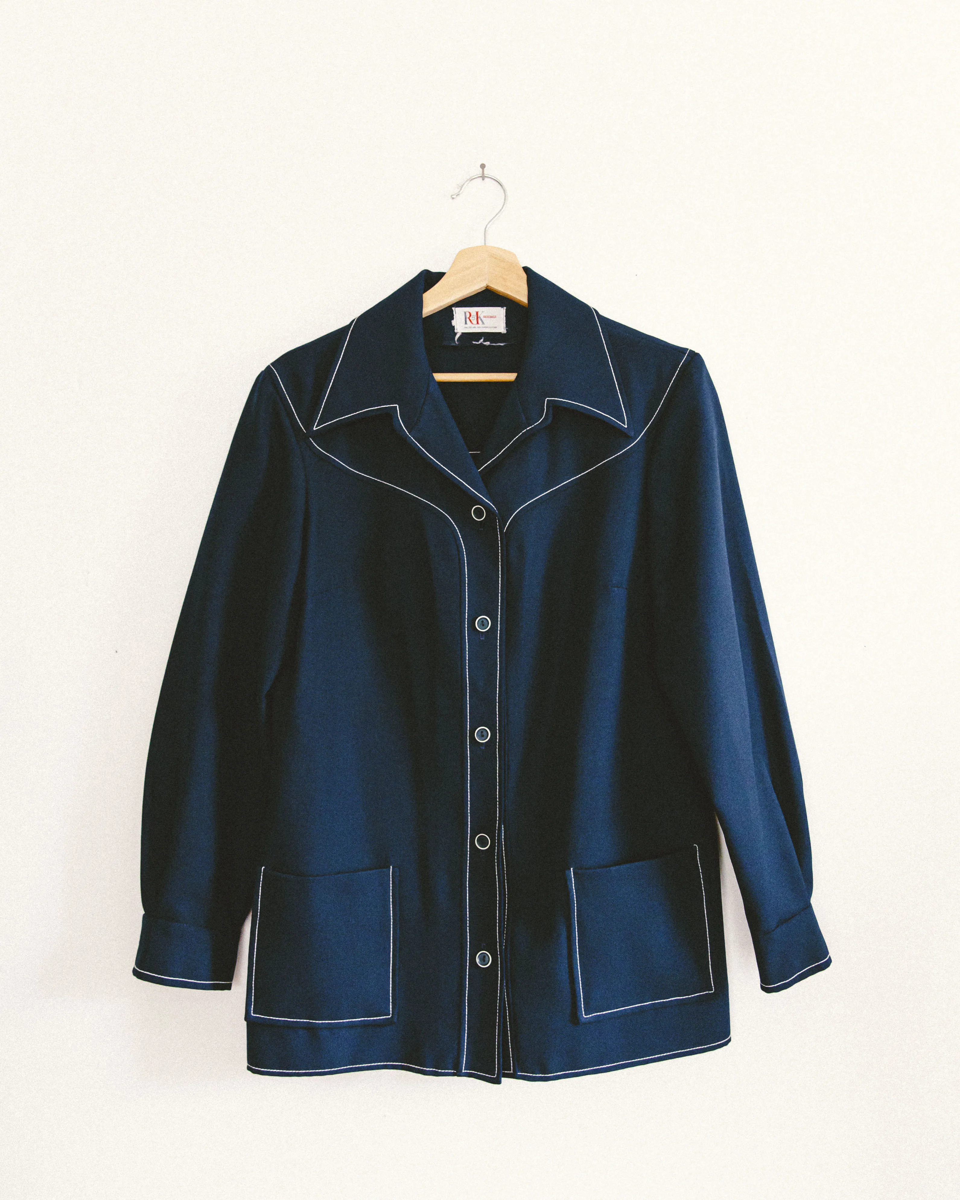 70's Contrast Stitch Shirt Jacket