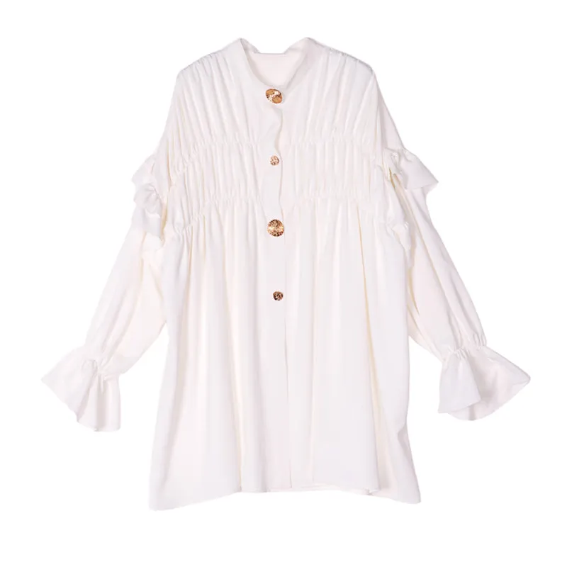 8GIRLS DESIGN FRILL SLEEVE SHIRT DRESS WITH BUTTON THROUGH DETAIL