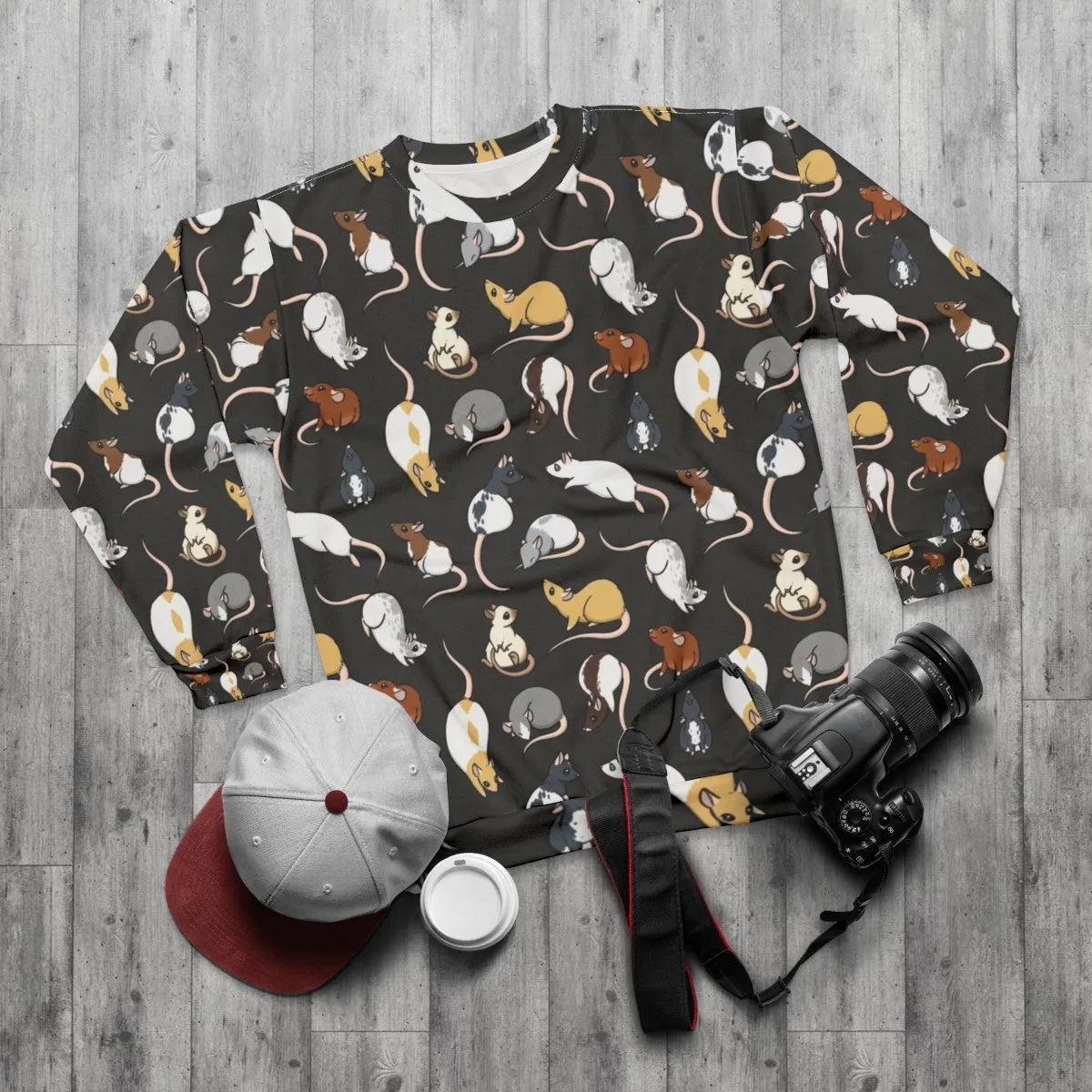 Adorable Rats Hooded Sweatshirt - Cute Rat Art Design
