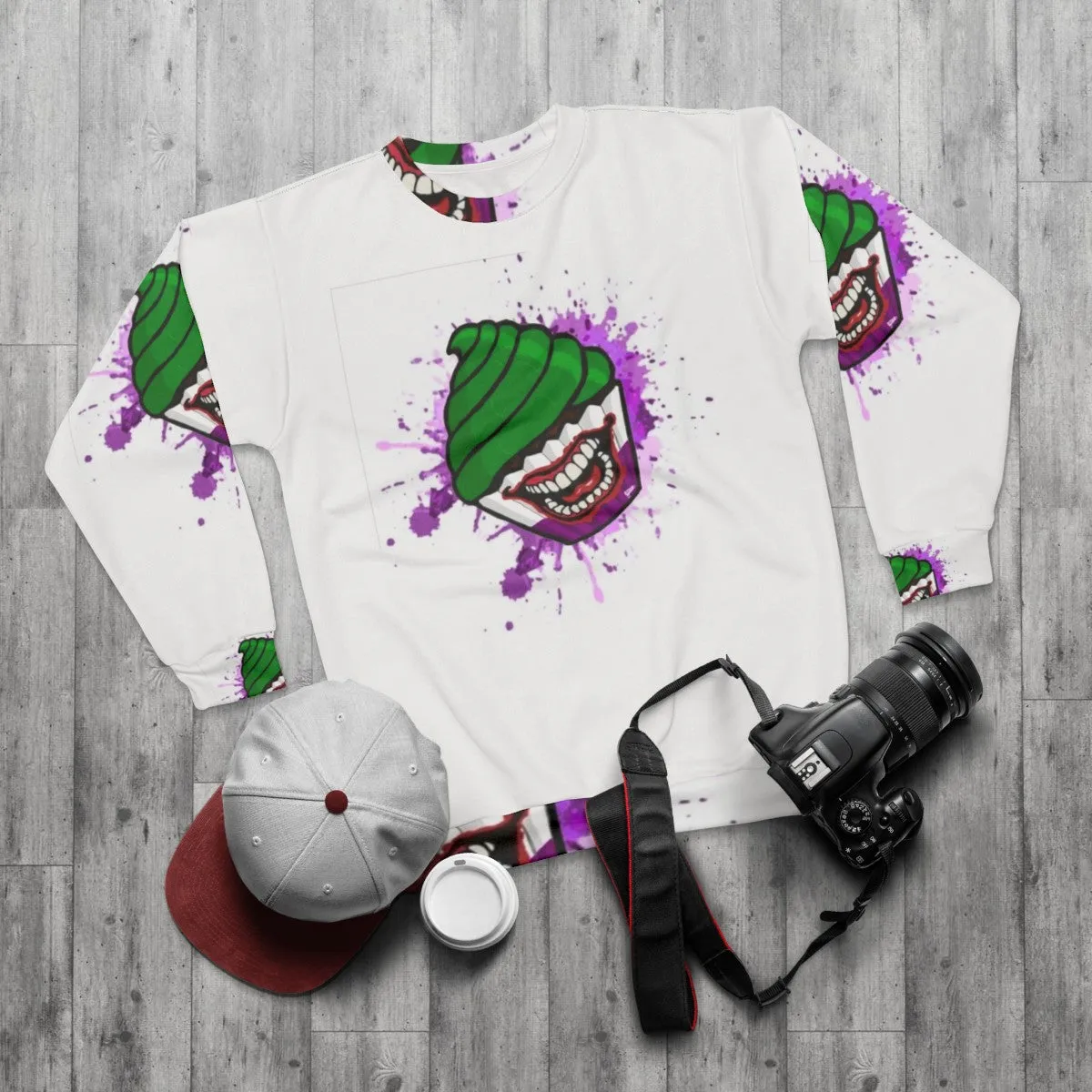 Adorable Villain Cupcake Sweatshirt for Superhero Fans