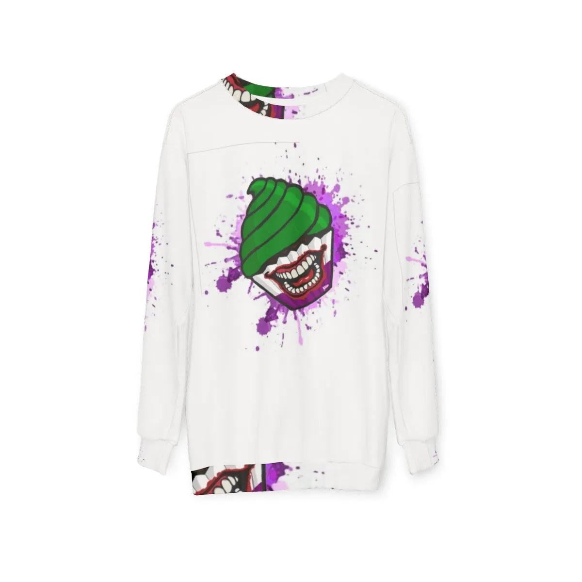 Adorable Villain Cupcake Sweatshirt for Superhero Fans