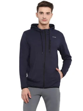 Alcis Men Navy Blue Solid Sporty Jacket