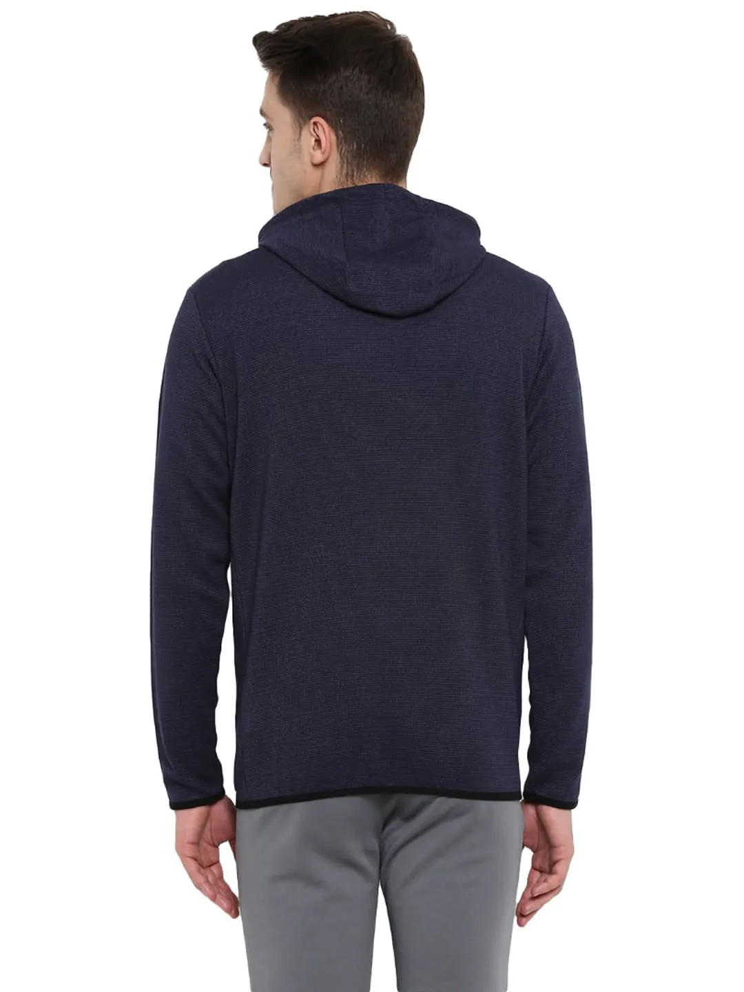 Alcis Men Navy Blue Solid Sporty Jacket