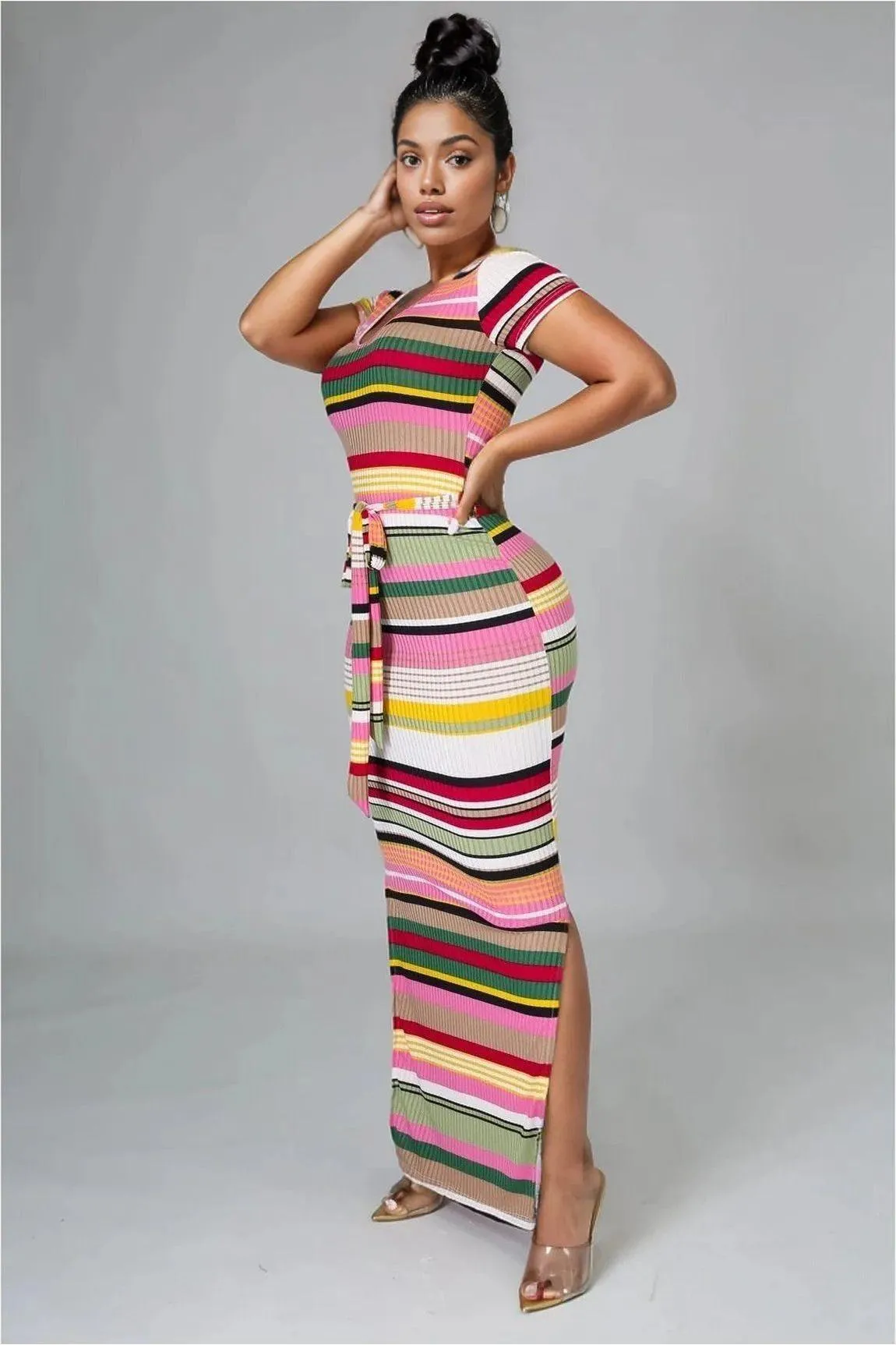 All You Need Striped Maxi Dress