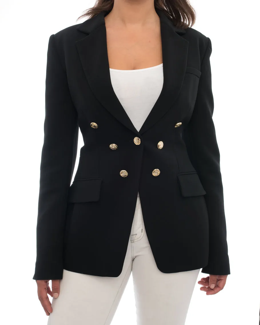 Altuzarra Ward Black Blazer with Gold Fox Buttons - 12