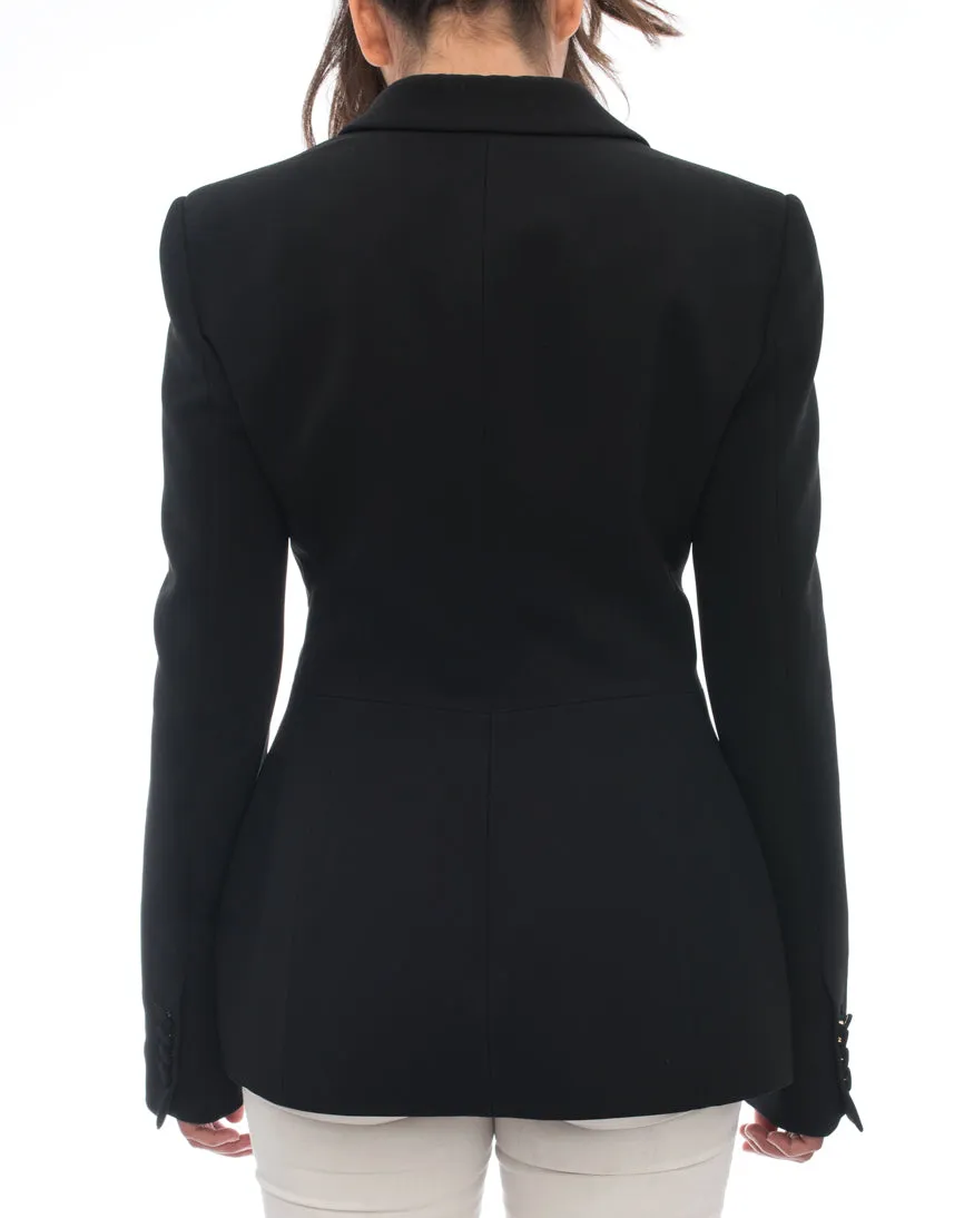 Altuzarra Ward Black Blazer with Gold Fox Buttons - 12
