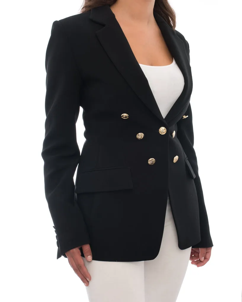 Altuzarra Ward Black Blazer with Gold Fox Buttons - 12