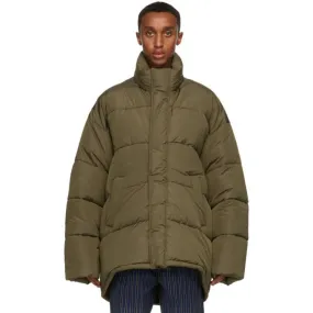 Balenciaga Khaki Cocoon Coat