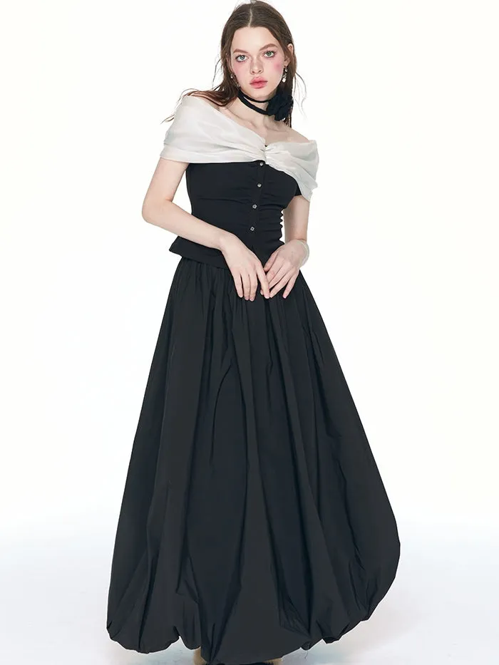 Balloon Maxi Elegant Flare-Skirt