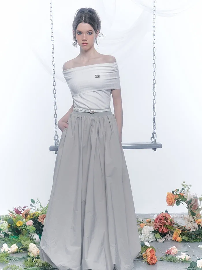 Balloon Maxi Elegant Flare-Skirt