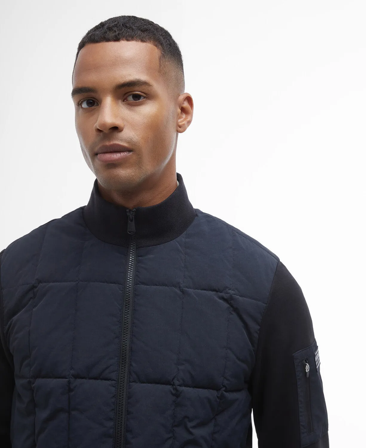 Barbour International Otto Quilt Sweatshirt BK11 Black
