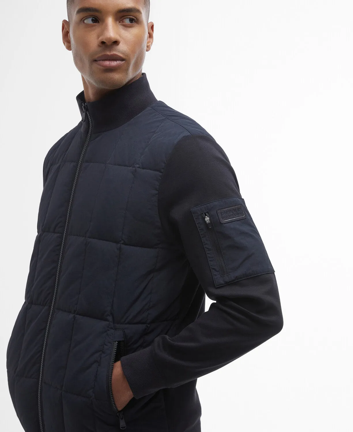 Barbour International Otto Quilt Sweatshirt BK11 Black