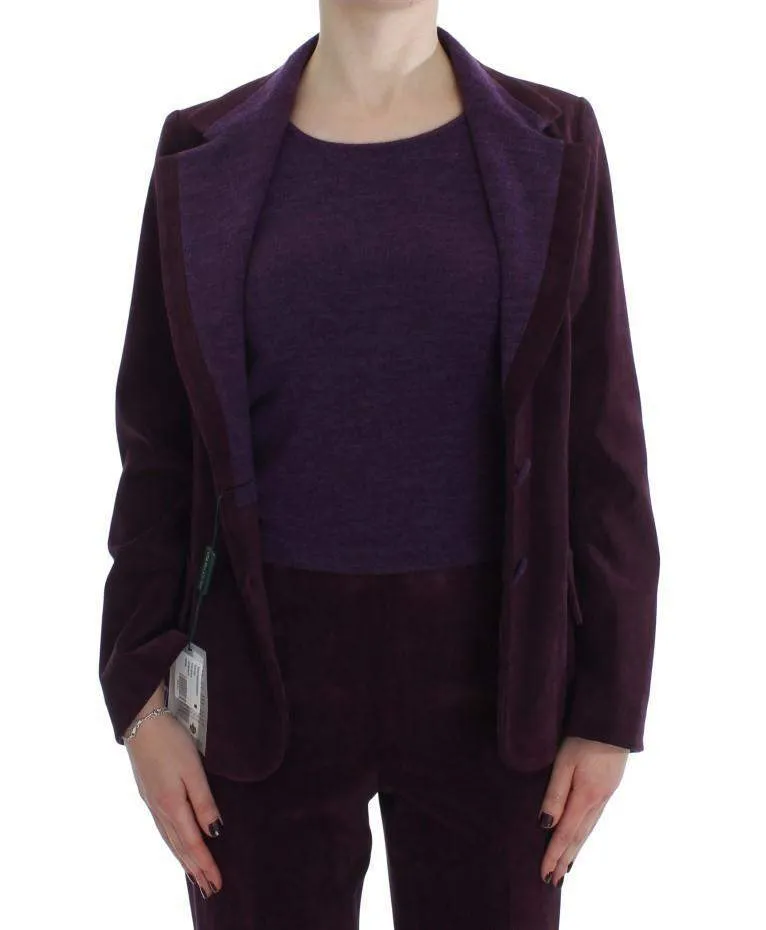 BENCIVENGA  Purple Wool Suit T-Shirt Set
