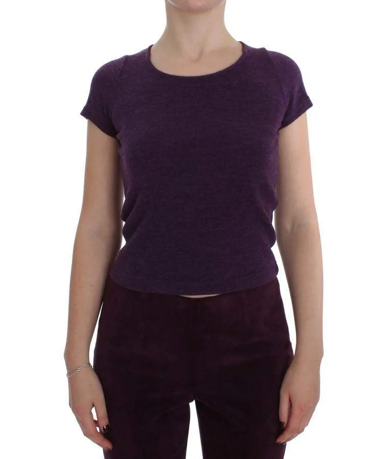 BENCIVENGA  Purple Wool Suit T-Shirt Set