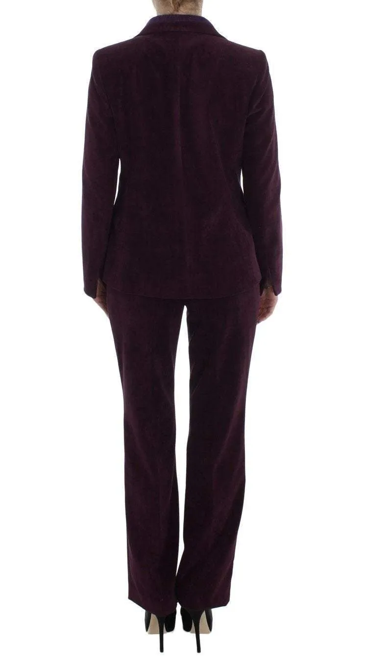 BENCIVENGA  Purple Wool Suit T-Shirt Set