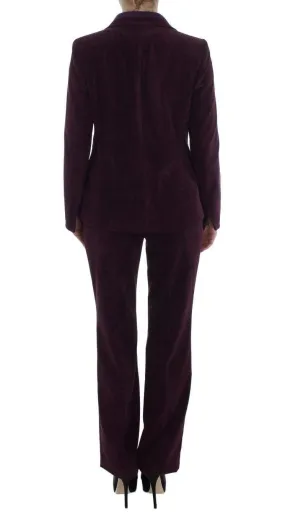 BENCIVENGA  Purple Wool Suit T-Shirt Set
