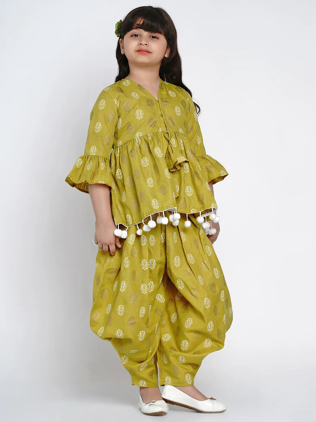 Bitiya By Bhama Green Kurta Set