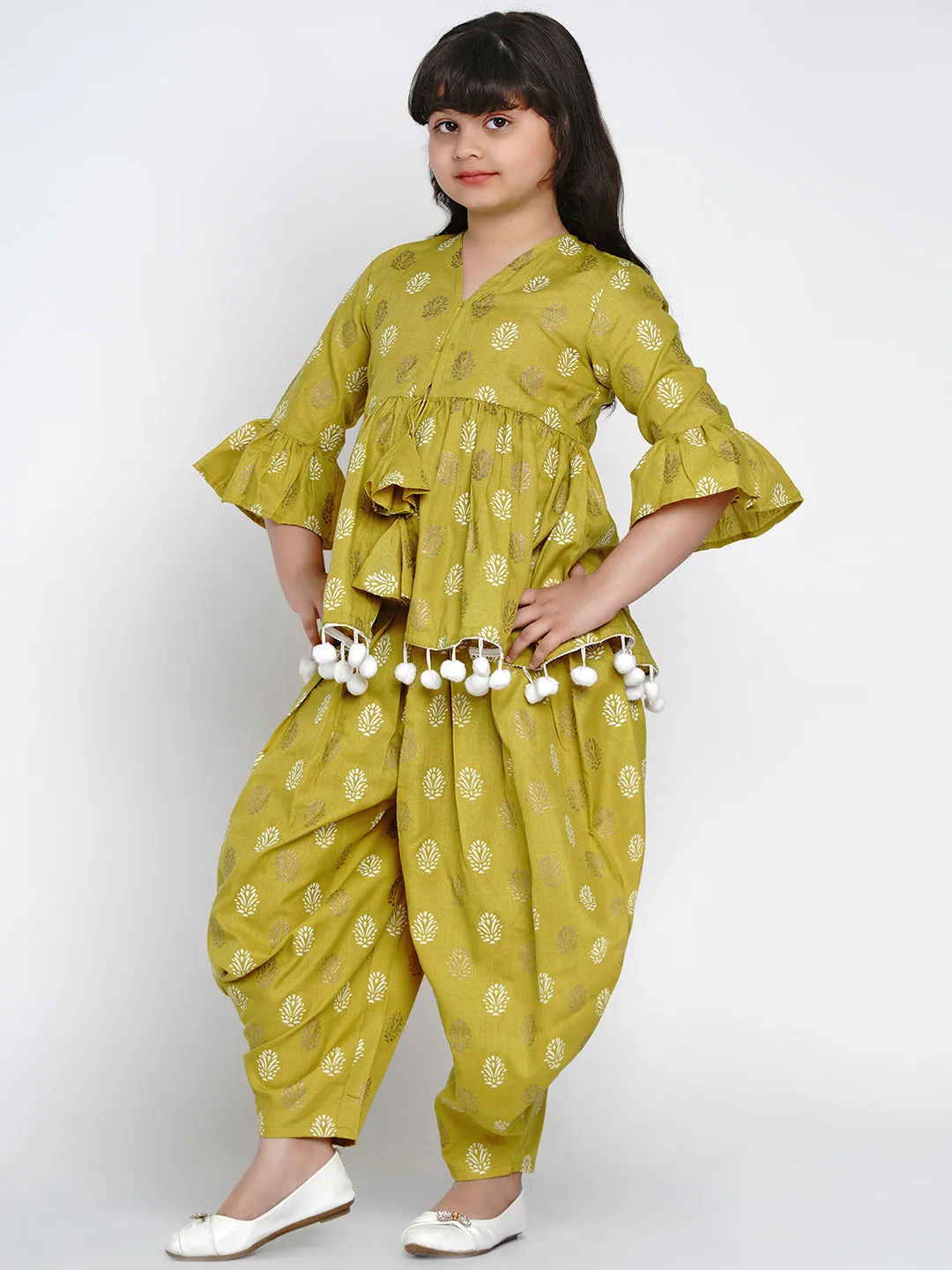 Bitiya By Bhama Green Kurta Set