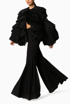 Black Knit Bell Bottoms
