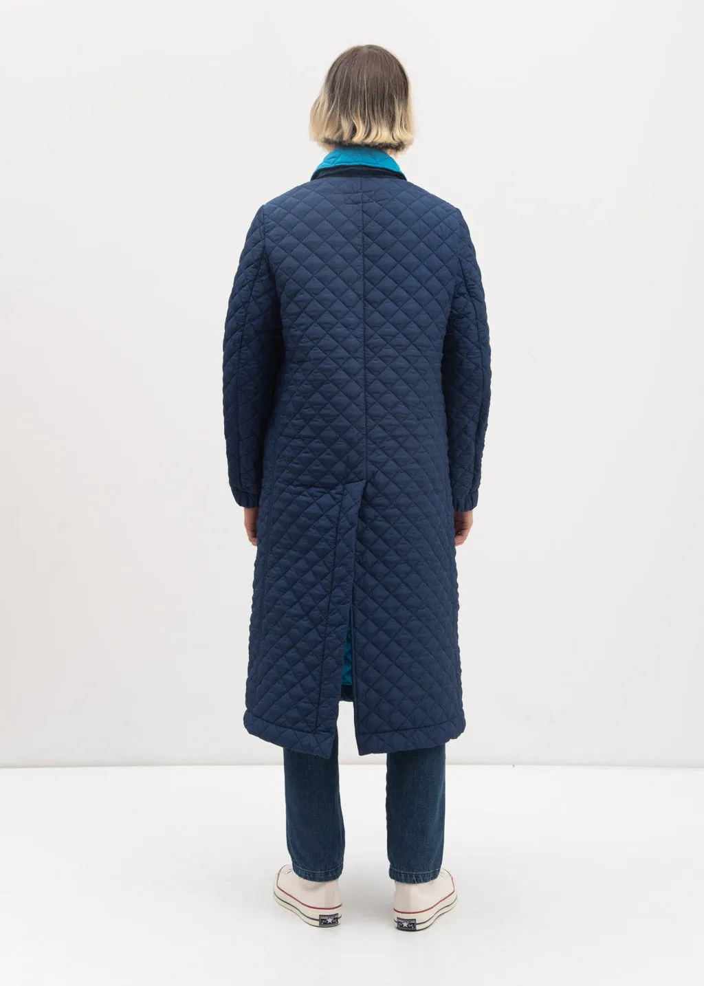 Blue Quilted Coat