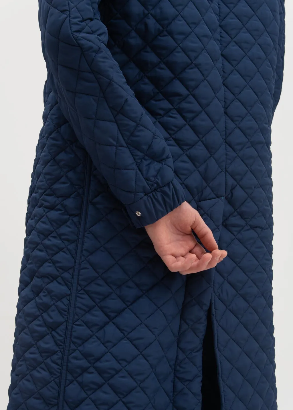 Blue Quilted Coat