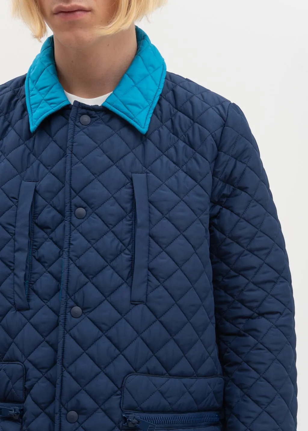 Blue Quilted Coat