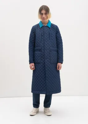 Blue Quilted Coat