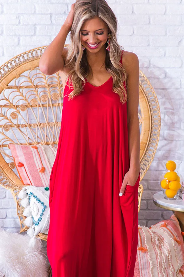 Boardwalk T-shirt Maxi in Red