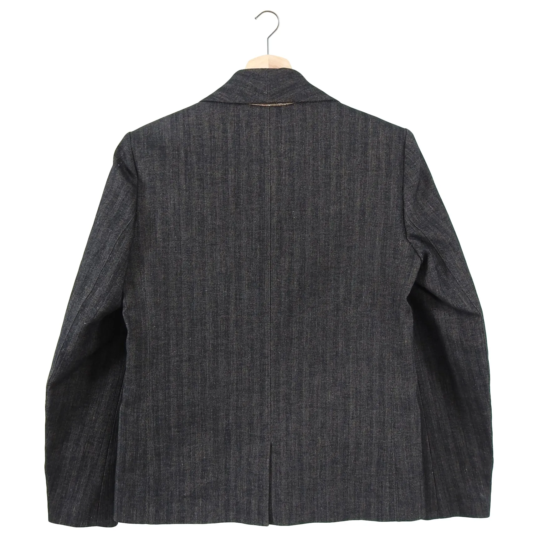 Brunello Cucinelli Brown Herringbone Blazer Jacket - S