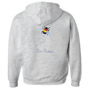 Bumblebee Pride Pun Zip-Up Hoodies - BACK DESIGN | Choose Your Flag and Pun | Bumblebee Hoodie | Lgbtqia