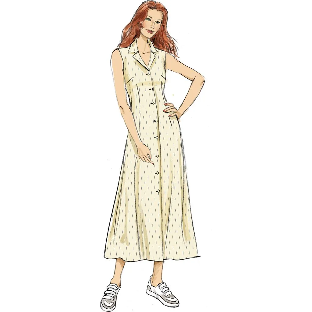 Butterick Pattern B6974 Misses' Shirt Dress with Sleeve Variations by Palmer / Pletsch