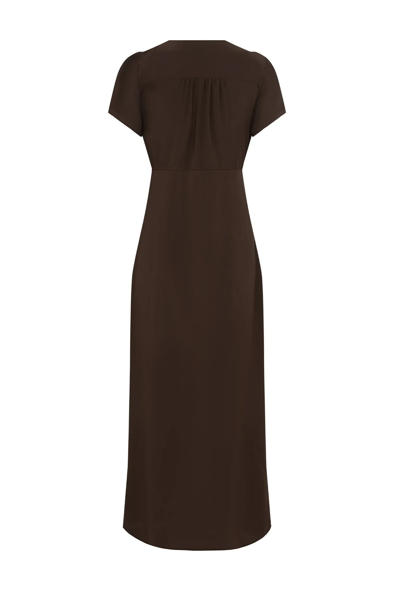 Button-Through Cap-Sleeve Dress - Ciocco