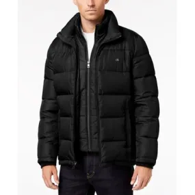 Calvin Klein Mens Puffer Jacket Coat XXL Black Solid