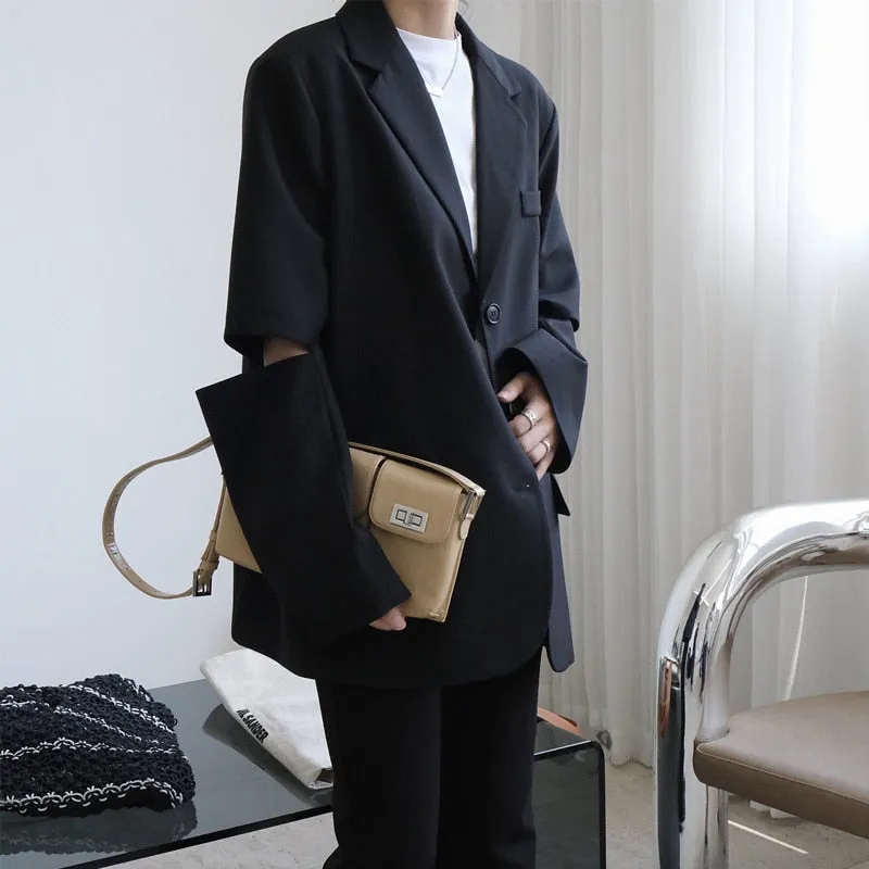 Casual solid color   loose jacket