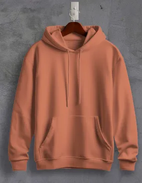 Coral Plain Unisex Hoodie For Men/Women