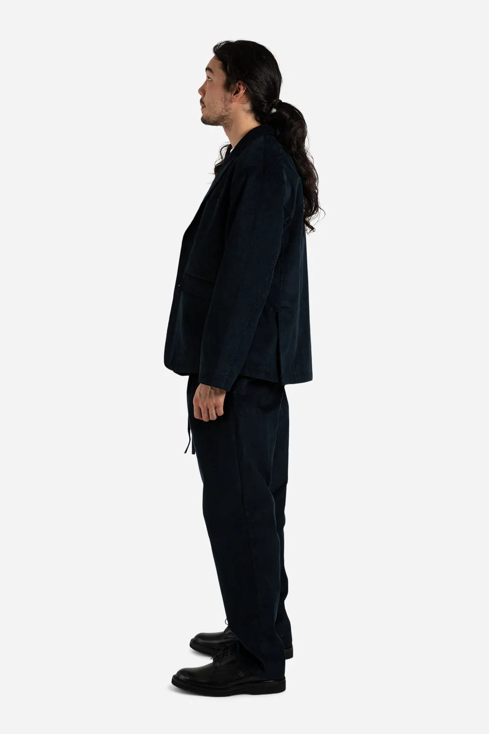 Corduroy Relax Set-Up Blazer Jacket - Navy