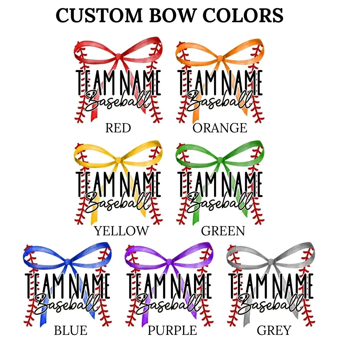 Custom Baseball Team With Bow Bella Sweatshirt