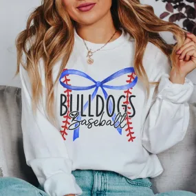 Custom Baseball Team With Bow Bella Sweatshirt