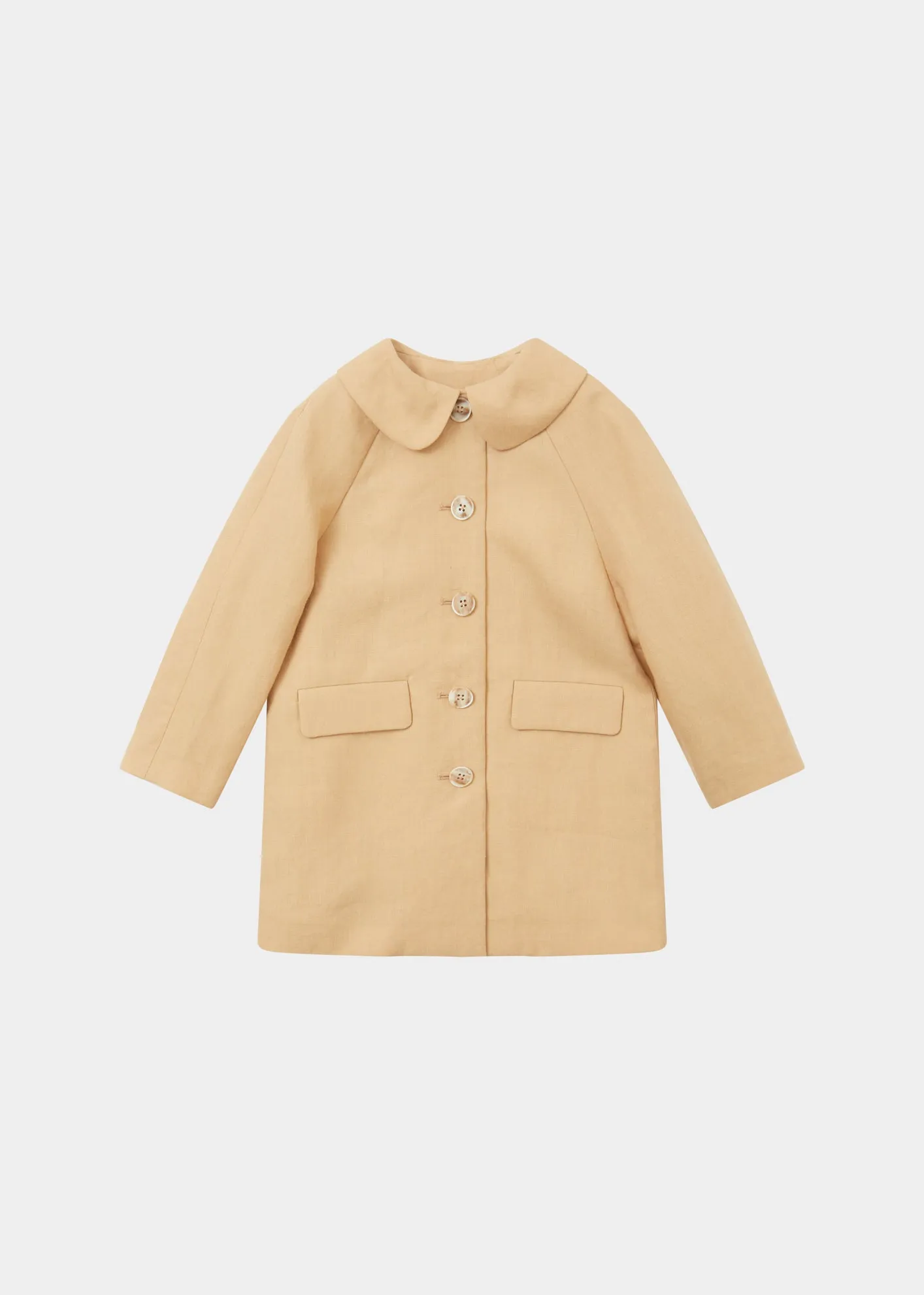 DELPHINIUM COAT - BEIGE LINEN