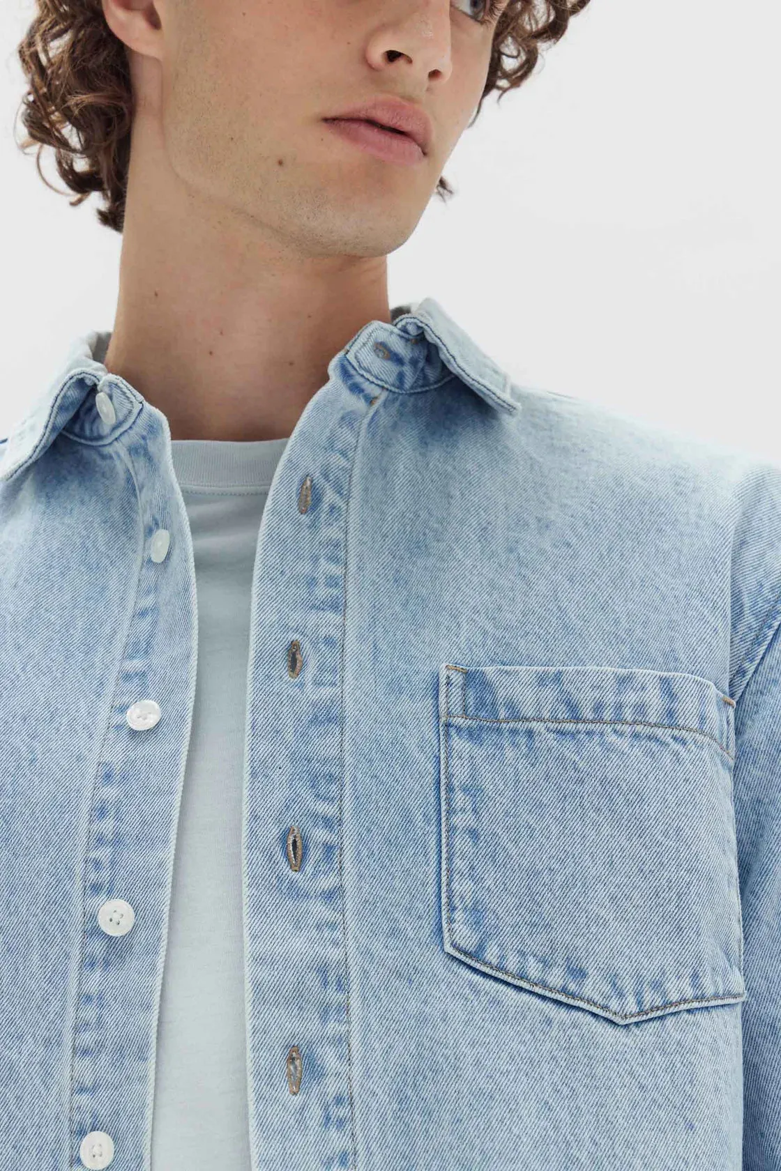 Denim Overshirt Light Stone