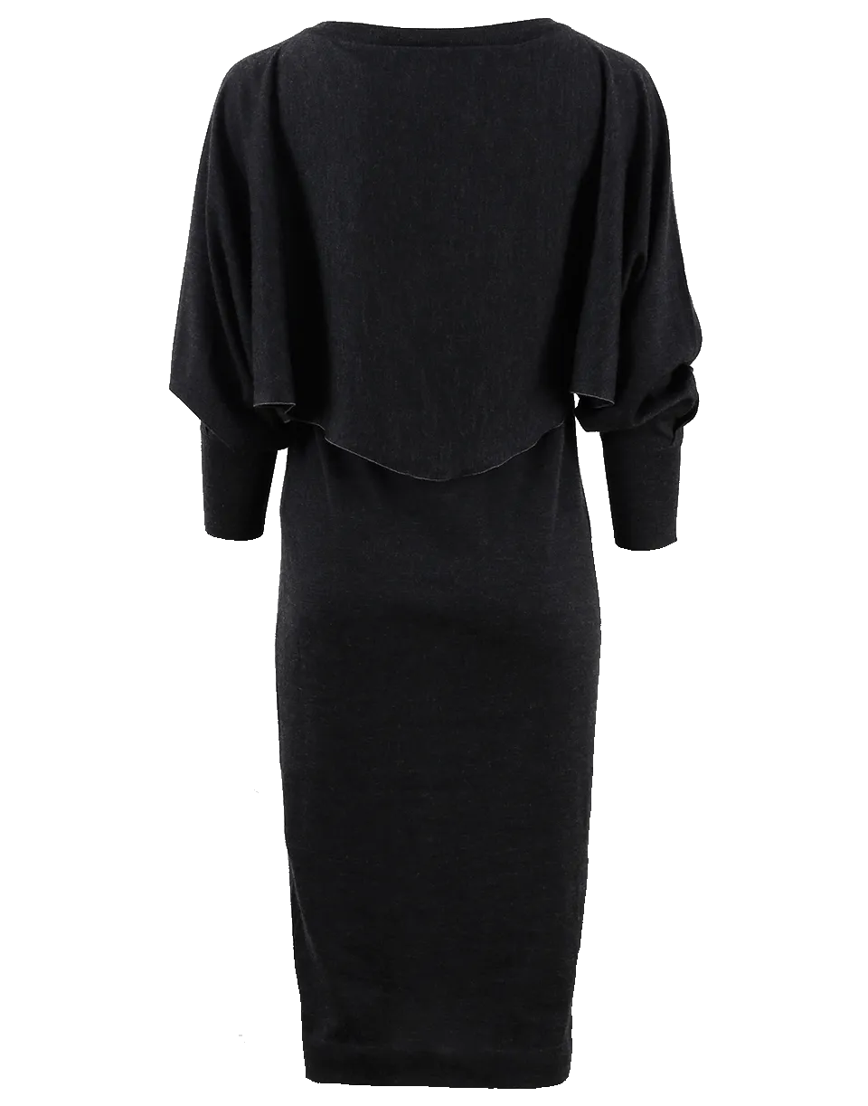 Double Layer Batwing Dress