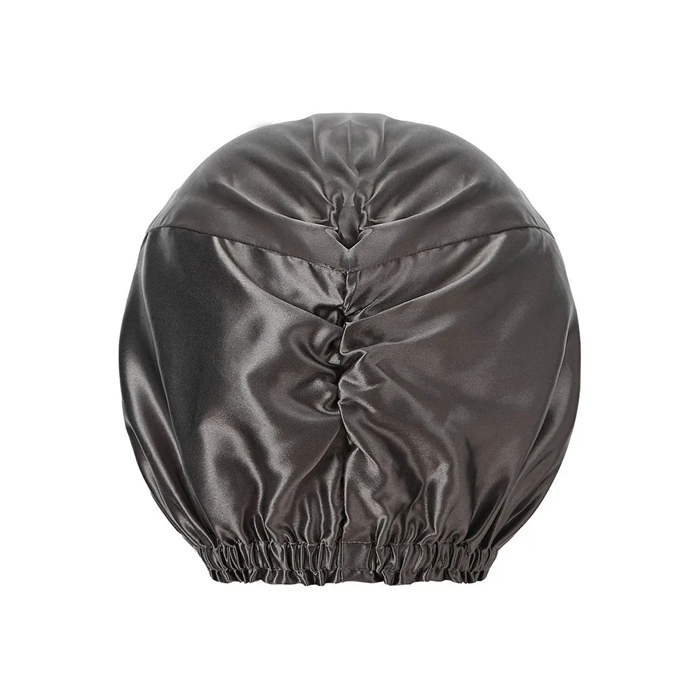 Double Layer Silk Bonnet - Dark Gray