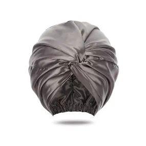 Double Layer Silk Bonnet - Dark Gray